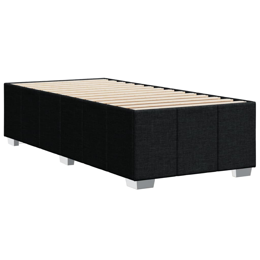 Bedframe zonder matras 80x200 cm stof zwart is nu te koop bij PeponiXL, paradijselijk wonen!