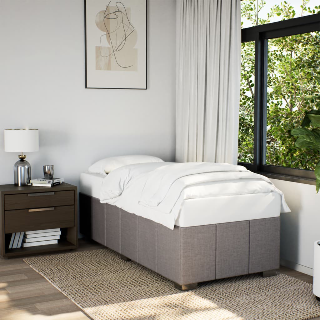 Bedframe zonder matras 80x200 cm stof taupe is nu te koop bij PeponiXL, paradijselijk wonen!