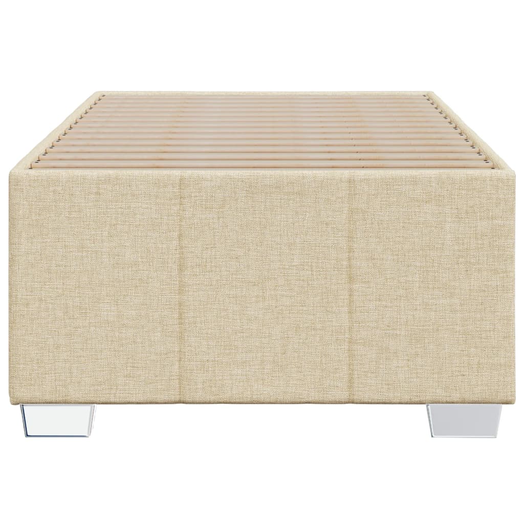 Bedframe zonder matras 80x200 cm stof crèmekleurig is nu te koop bij PeponiXL, paradijselijk wonen!