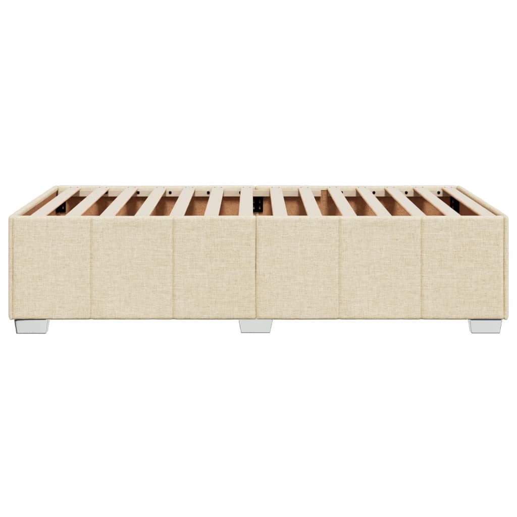Bedframe zonder matras 80x200 cm stof crèmekleurig is nu te koop bij PeponiXL, paradijselijk wonen!