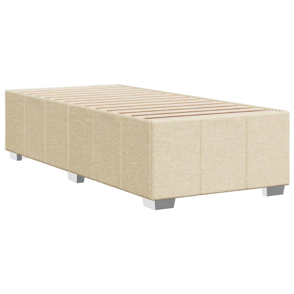 Bedframe zonder matras 80x200 cm stof crèmekleurig is nu te koop bij PeponiXL, paradijselijk wonen!