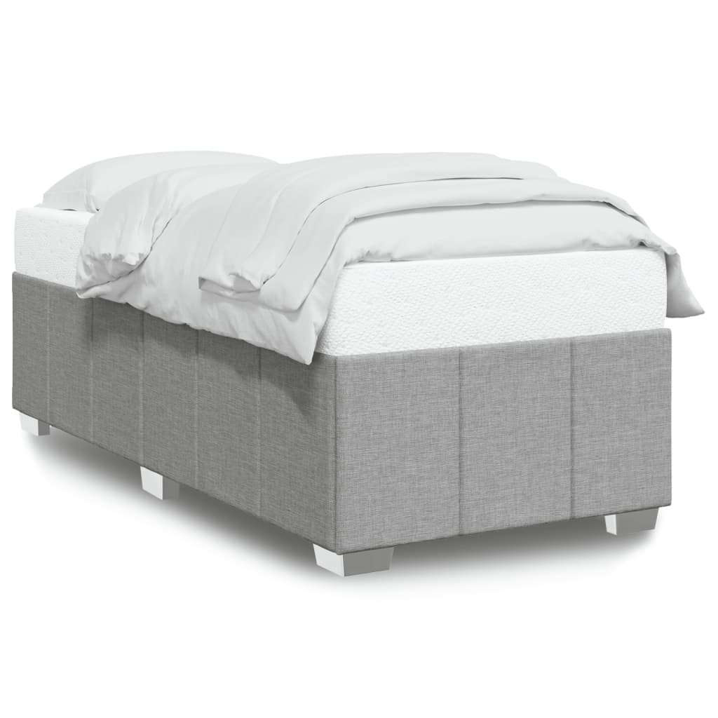 Bedframe zonder matras 90x200 cm stof lichtgrijs is nu te koop bij PeponiXL, paradijselijk wonen!