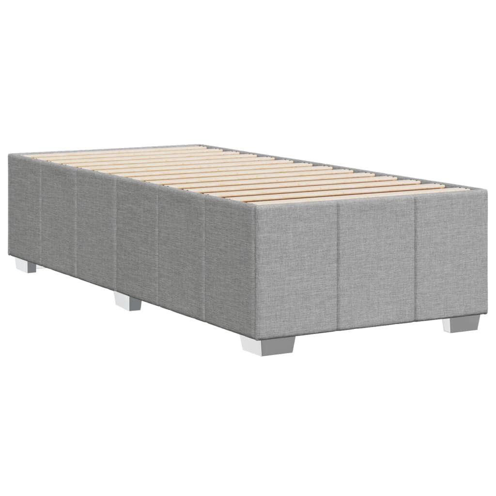 Bedframe zonder matras 90x200 cm stof lichtgrijs is nu te koop bij PeponiXL, paradijselijk wonen!