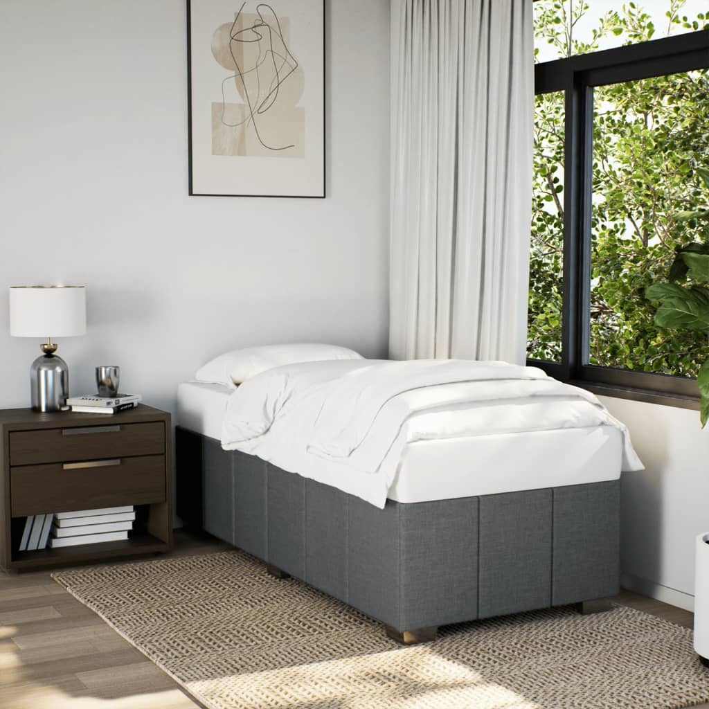 Bedframe zonder matras 90x200 cm stof donkergrijs is nu te koop bij PeponiXL, paradijselijk wonen!