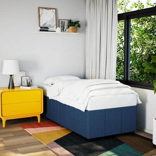 Bedframe zonder matras 90x200 cm stof blauw is nu te koop bij PeponiXL, paradijselijk wonen!