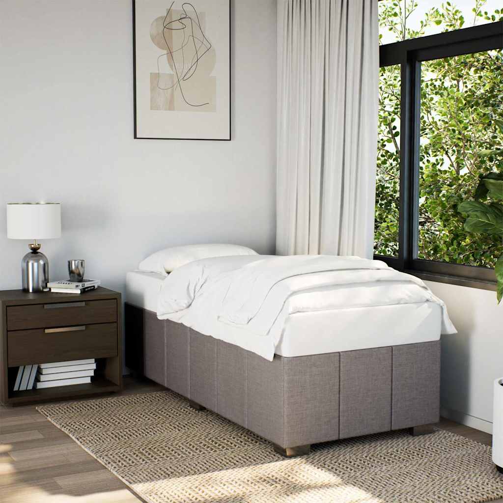 Bedframe zonder matras 100x200 cm stof taupe is nu te koop bij PeponiXL, paradijselijk wonen!