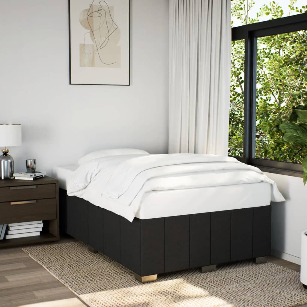 Bedframe zonder matras 120x190 cm stof zwart is nu te koop bij PeponiXL, paradijselijk wonen!