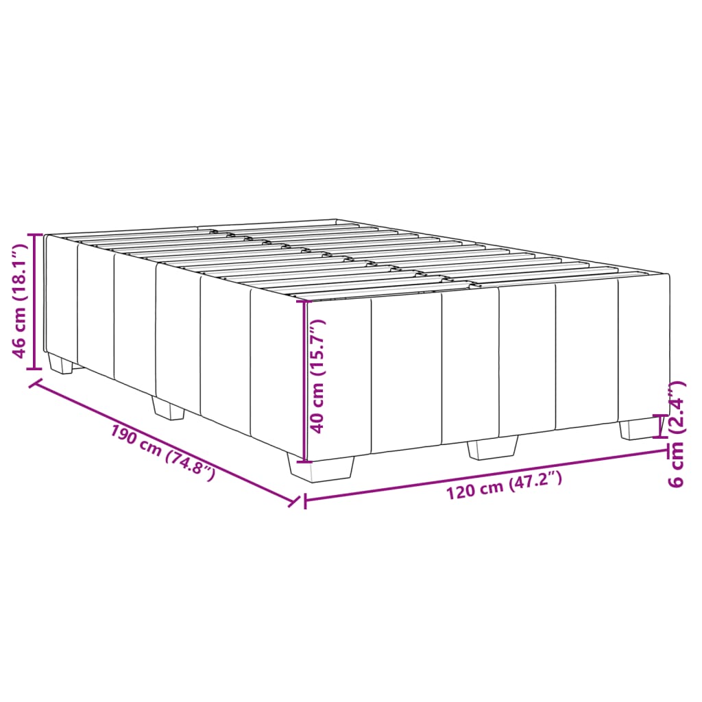 Bedframe zonder matras 120x190 cm stof taupe is nu te koop bij PeponiXL, paradijselijk wonen!