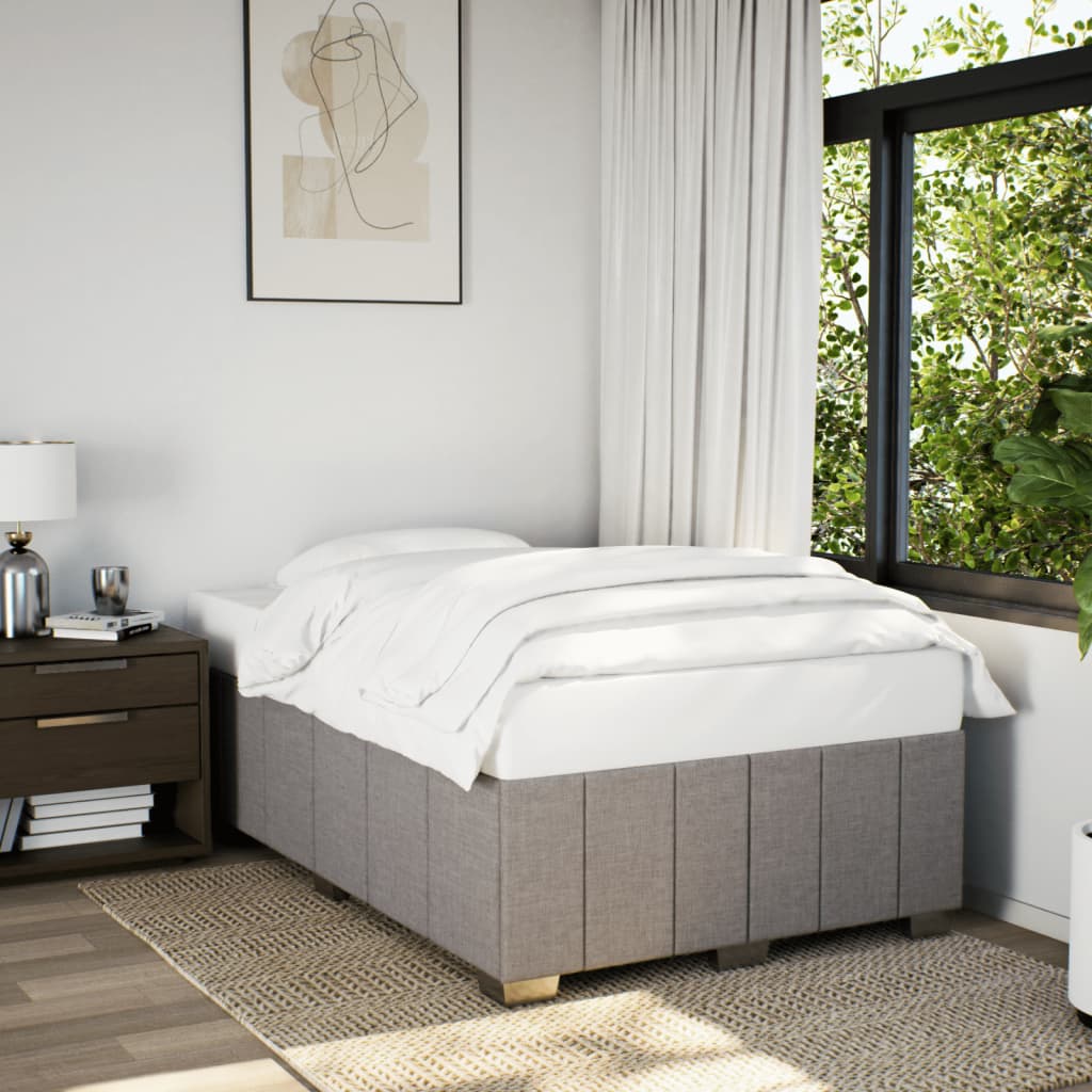 Bedframe zonder matras 120x190 cm stof taupe is nu te koop bij PeponiXL, paradijselijk wonen!