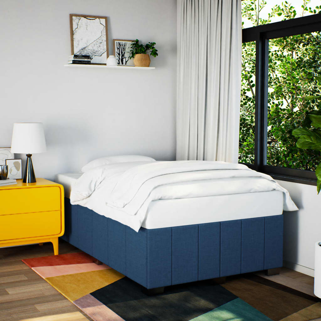 Bedframe zonder matras 120x190 cm stof blauw is nu te koop bij PeponiXL, paradijselijk wonen!