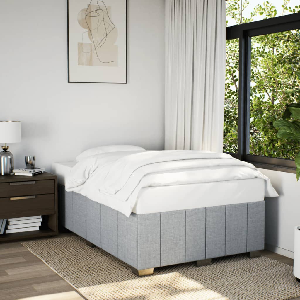 Bedframe zonder matras 120x200 cm stof lichtgrijs is nu te koop bij PeponiXL, paradijselijk wonen!