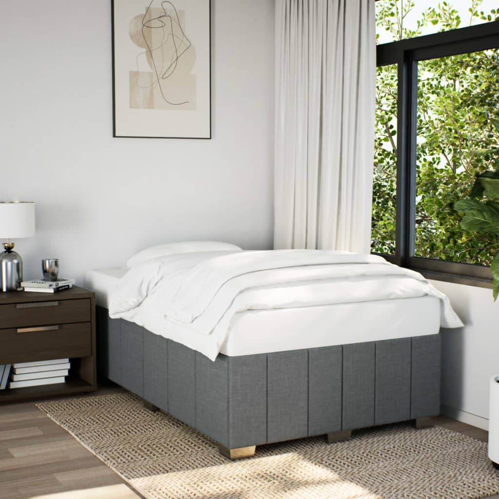 Bedframe zonder matras 120x200 cm stof donkergrijs is nu te koop bij PeponiXL, paradijselijk wonen!