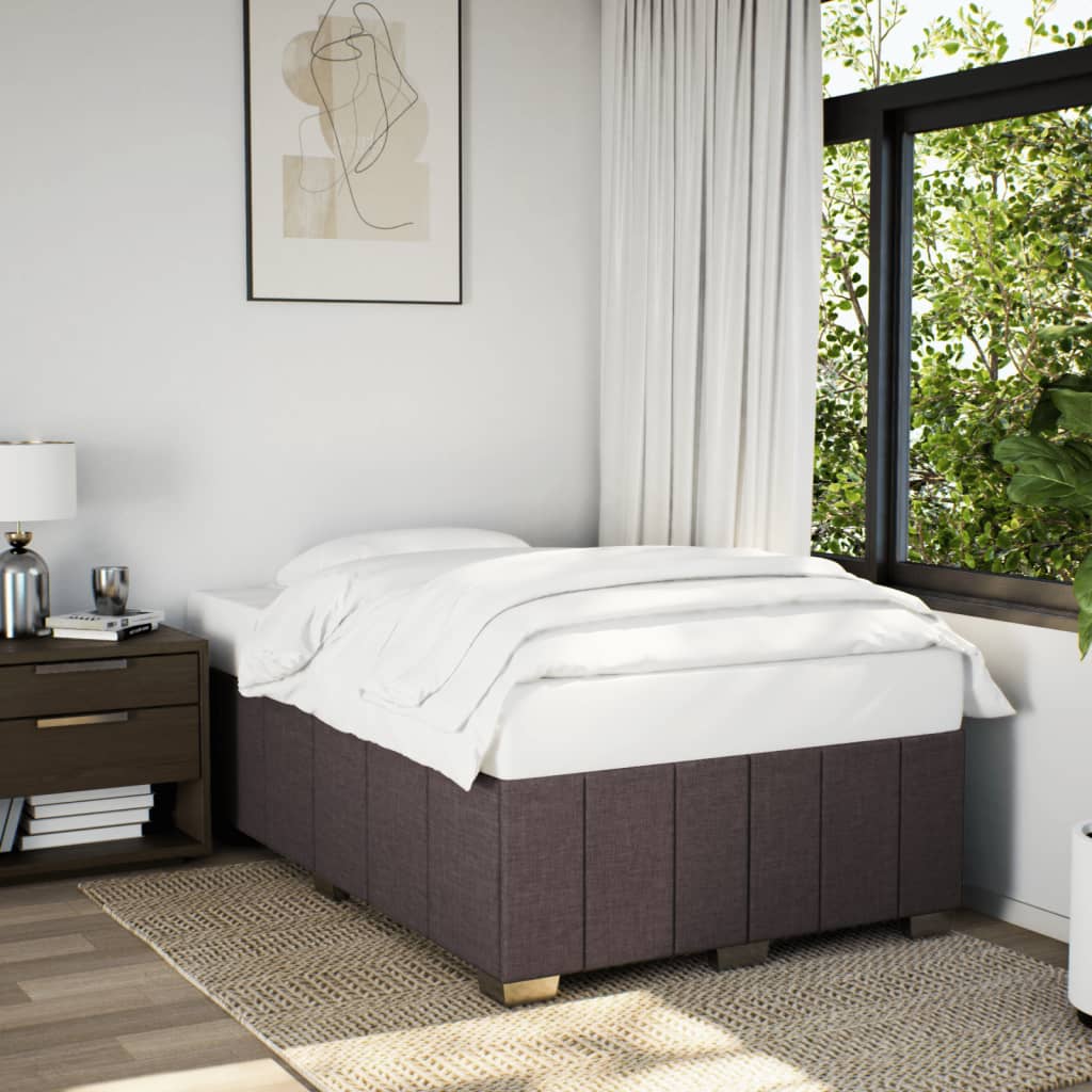 Bedframe zonder matras 120x200 cm stof donkerbruin is nu te koop bij PeponiXL, paradijselijk wonen!
