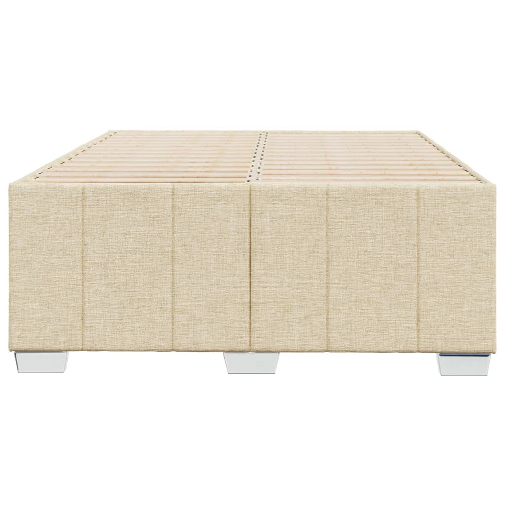 Bedframe zonder matras 120x200 cm stof crèmekleurig is nu te koop bij PeponiXL, paradijselijk wonen!