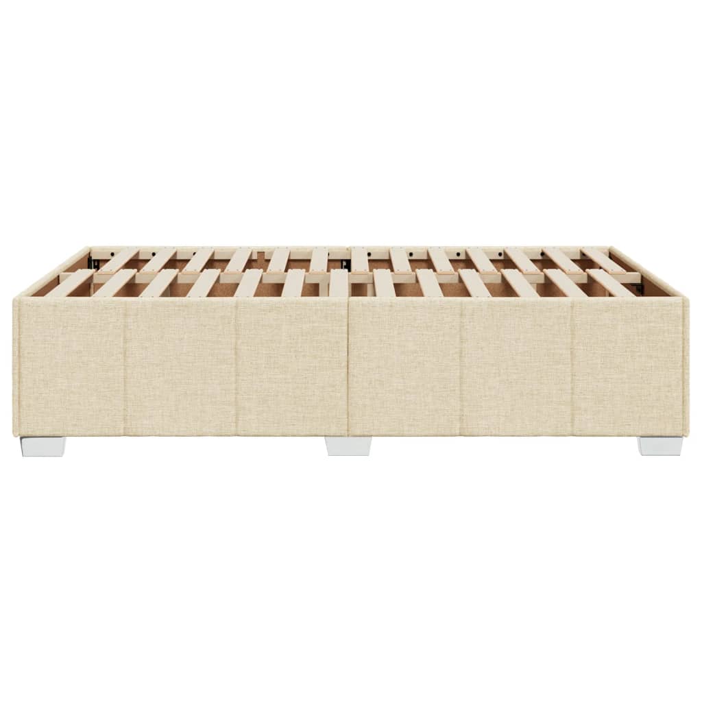 Bedframe zonder matras 120x200 cm stof crèmekleurig is nu te koop bij PeponiXL, paradijselijk wonen!