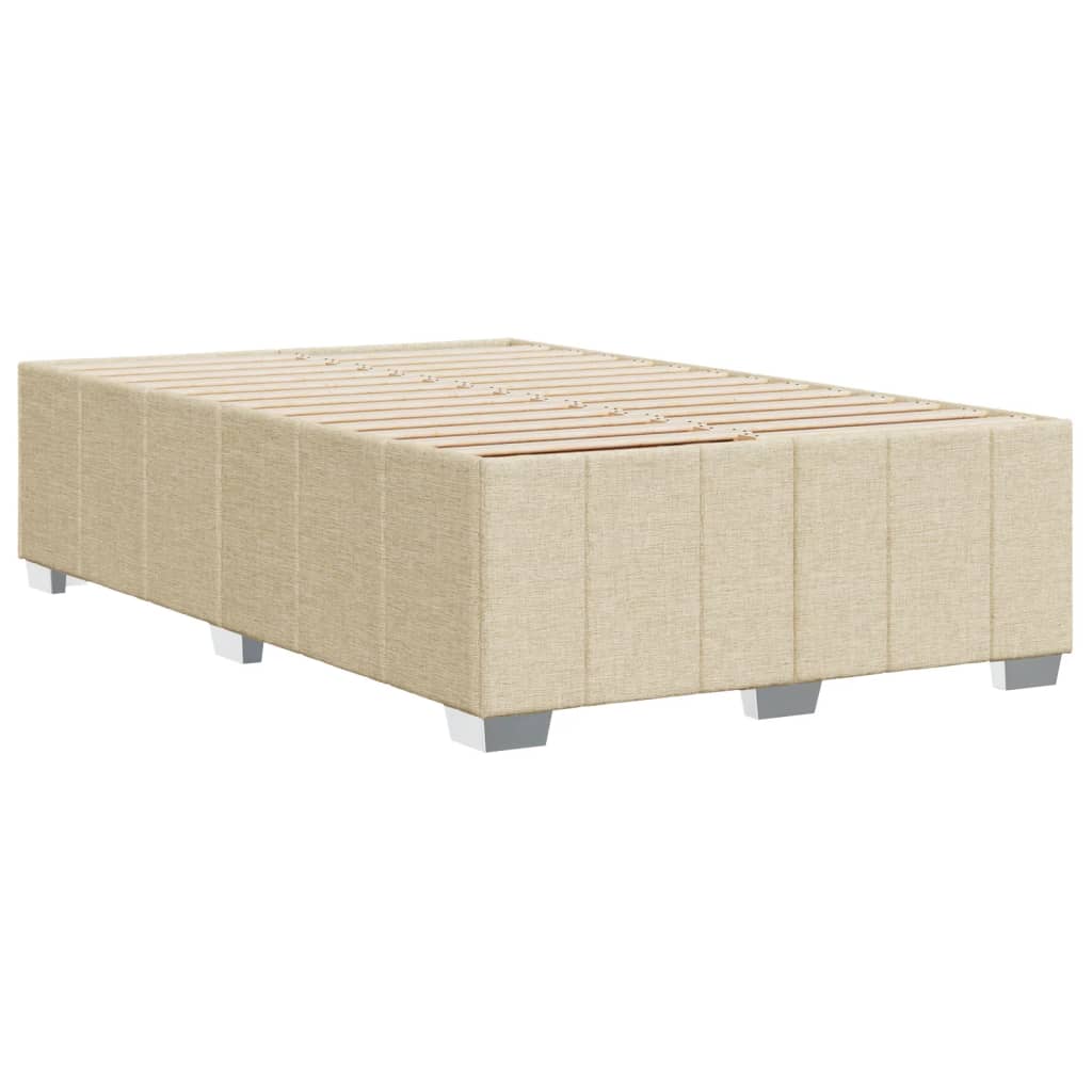 Bedframe zonder matras 120x200 cm stof crèmekleurig is nu te koop bij PeponiXL, paradijselijk wonen!