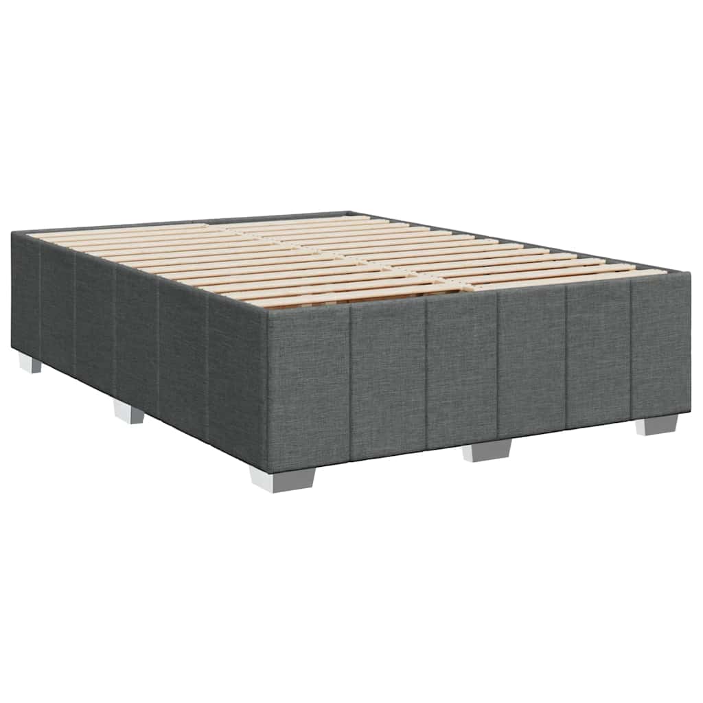 Bedframe zonder matras stof donkergrijs 140x190 cm is nu te koop bij PeponiXL, paradijselijk wonen!