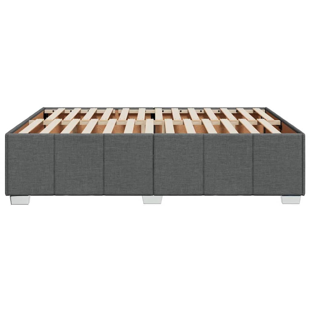 Bedframe zonder matras stof donkergrijs 140x190 cm is nu te koop bij PeponiXL, paradijselijk wonen!