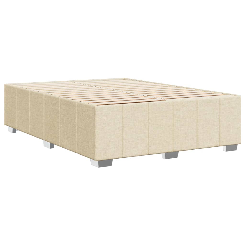 Bedframe zonder matras stof crèmekleurig 140x190 cm is nu te koop bij PeponiXL, paradijselijk wonen!