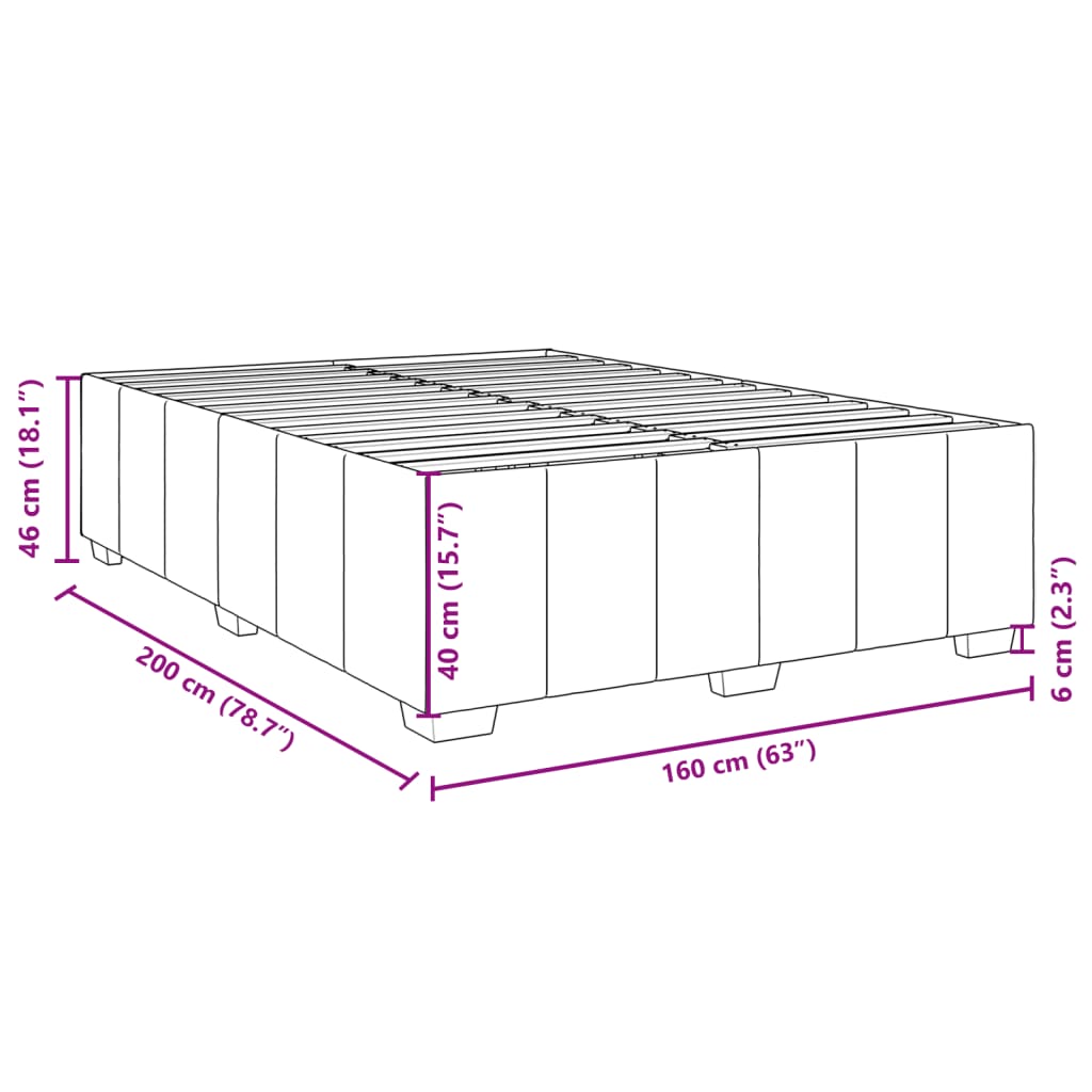 Bedframe zonder matras stof lichtgrijs 160x200 cm is nu te koop bij PeponiXL, paradijselijk wonen!