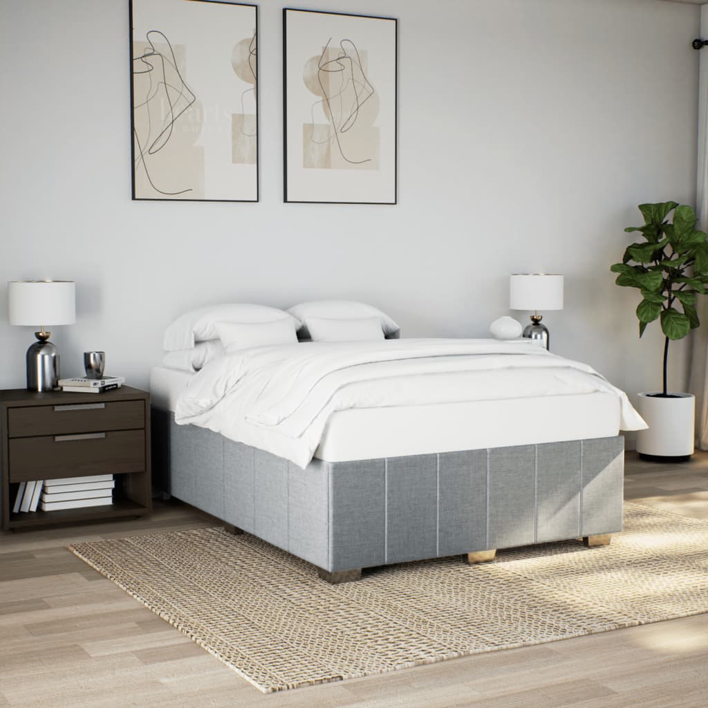 Bedframe zonder matras stof lichtgrijs 160x200 cm is nu te koop bij PeponiXL, paradijselijk wonen!