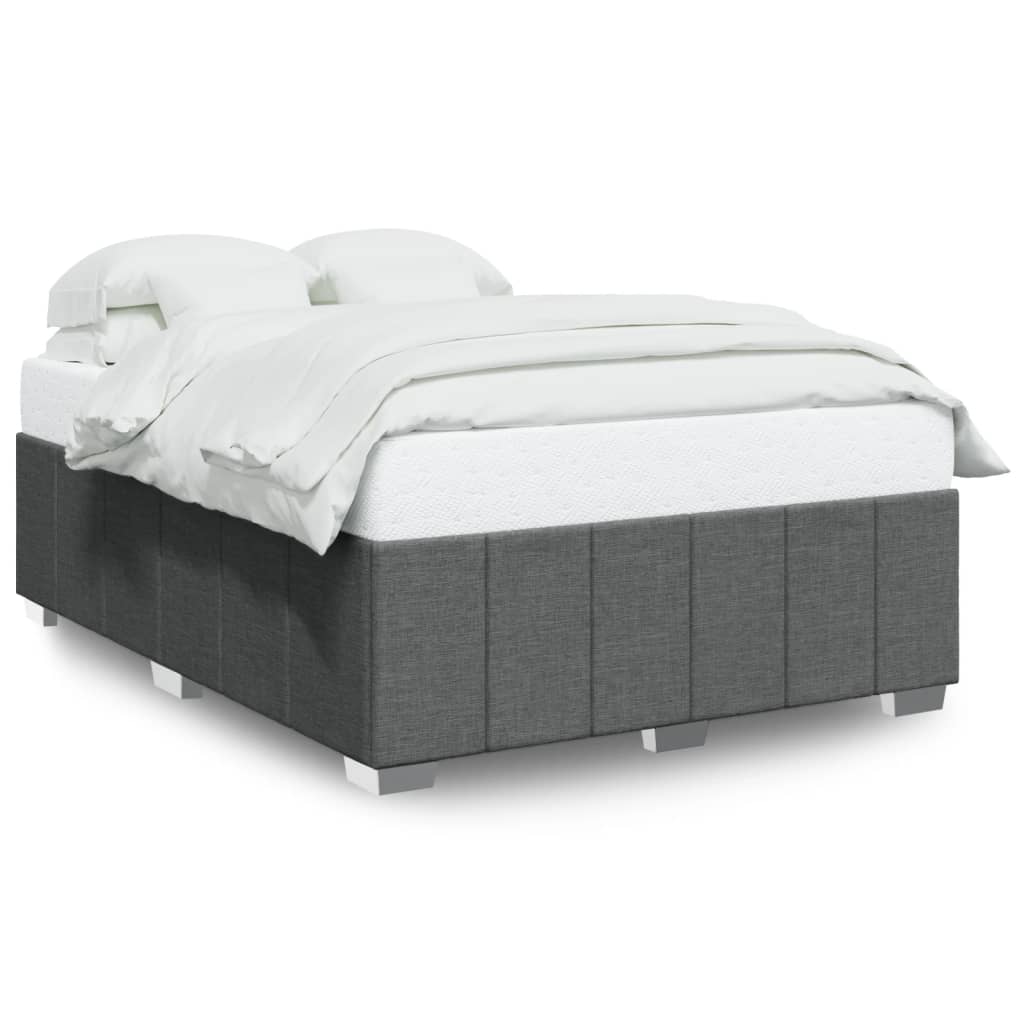 Bedframe zonder matras stof donkergrijs 160x200 cm is nu te koop bij PeponiXL, paradijselijk wonen!