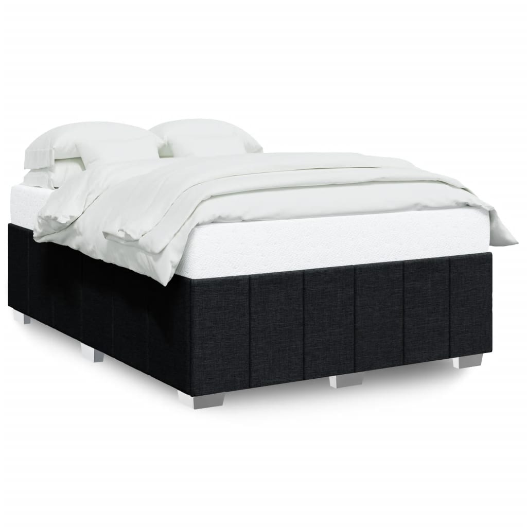 Bedframe zonder matras stof zwart 160x200 cm is nu te koop bij PeponiXL, paradijselijk wonen!