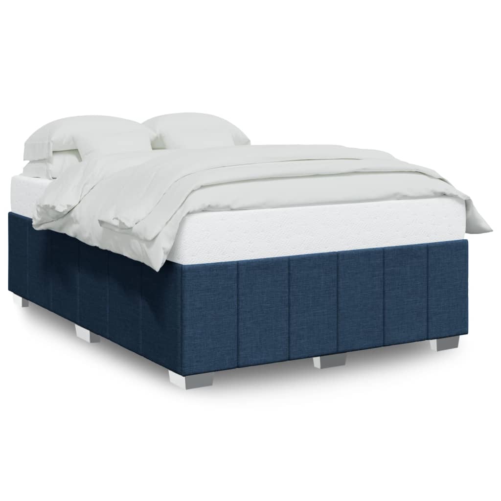 Bedframe zonder matras stof blauw 160x200 cm is nu te koop bij PeponiXL, paradijselijk wonen!