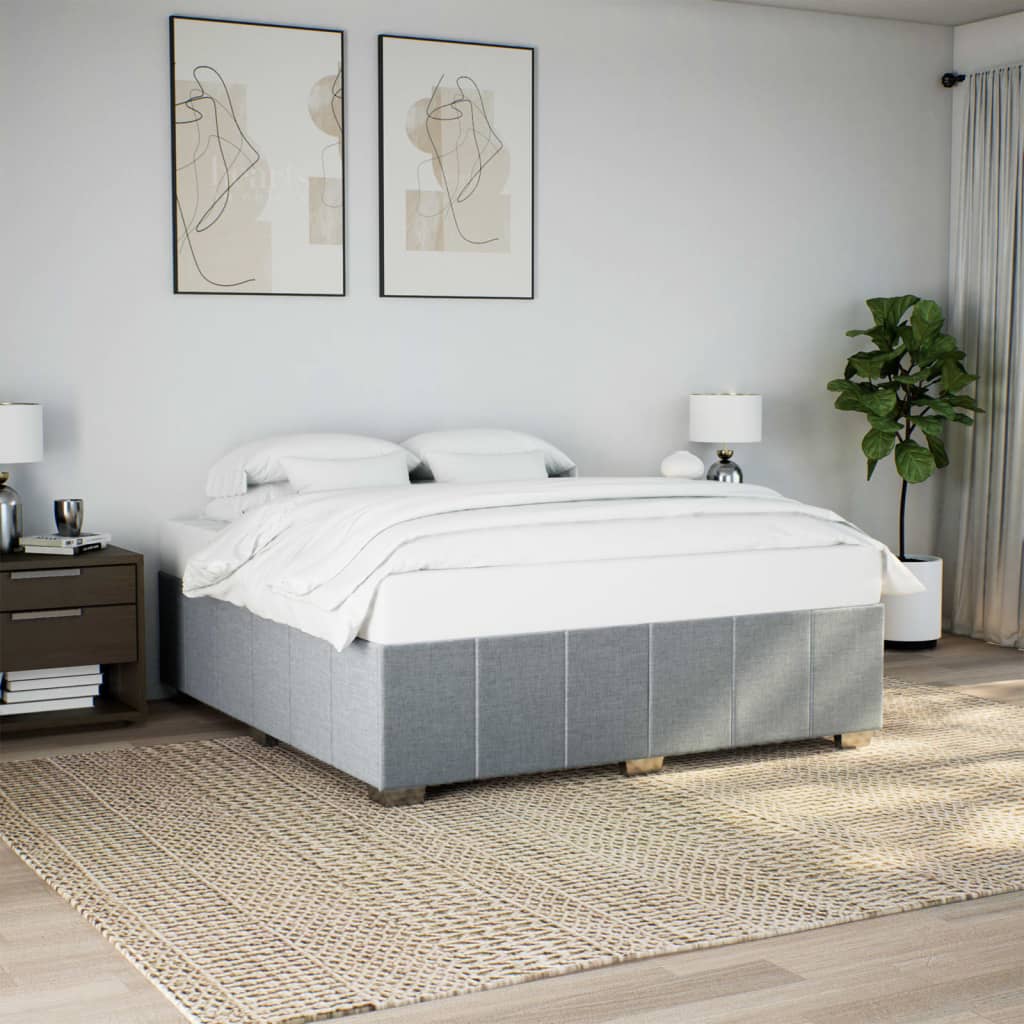 Bedframe zonder matras stof lichtgrijs 180x200 cm is nu te koop bij PeponiXL, paradijselijk wonen!