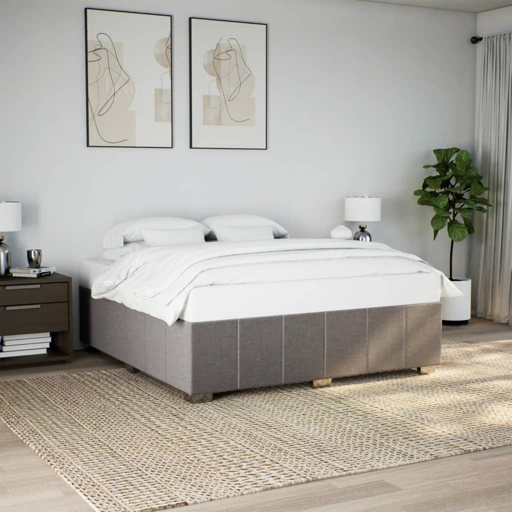 Bedframe zonder matras stof taupe 180x200 cm is nu te koop bij PeponiXL, paradijselijk wonen!