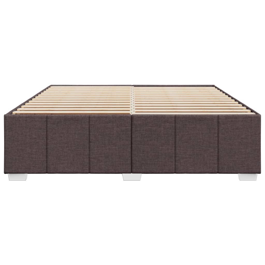 Bedframe zonder matras stof donkerbruin 200x200 cm is nu te koop bij PeponiXL, paradijselijk wonen!