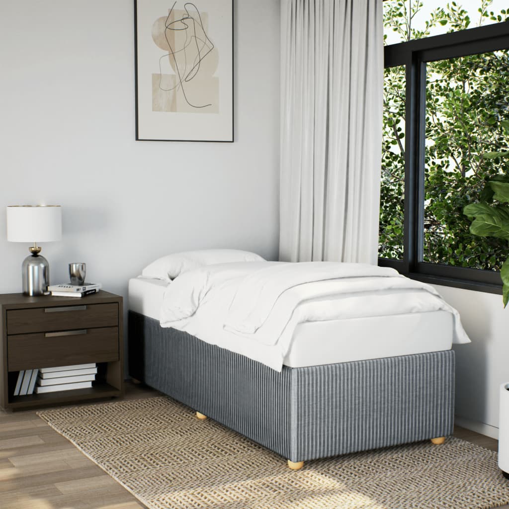 Bedframe zonder matras 80x200 cm stof lichtgrijs is nu te koop bij PeponiXL, paradijselijk wonen!
