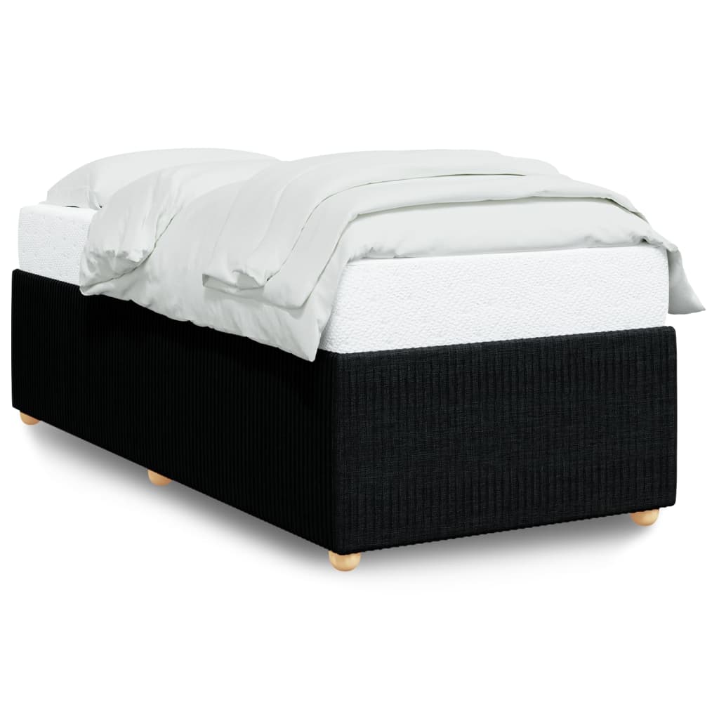 Bedframe zonder matras 80x200 cm stof zwart is nu te koop bij PeponiXL, paradijselijk wonen!
