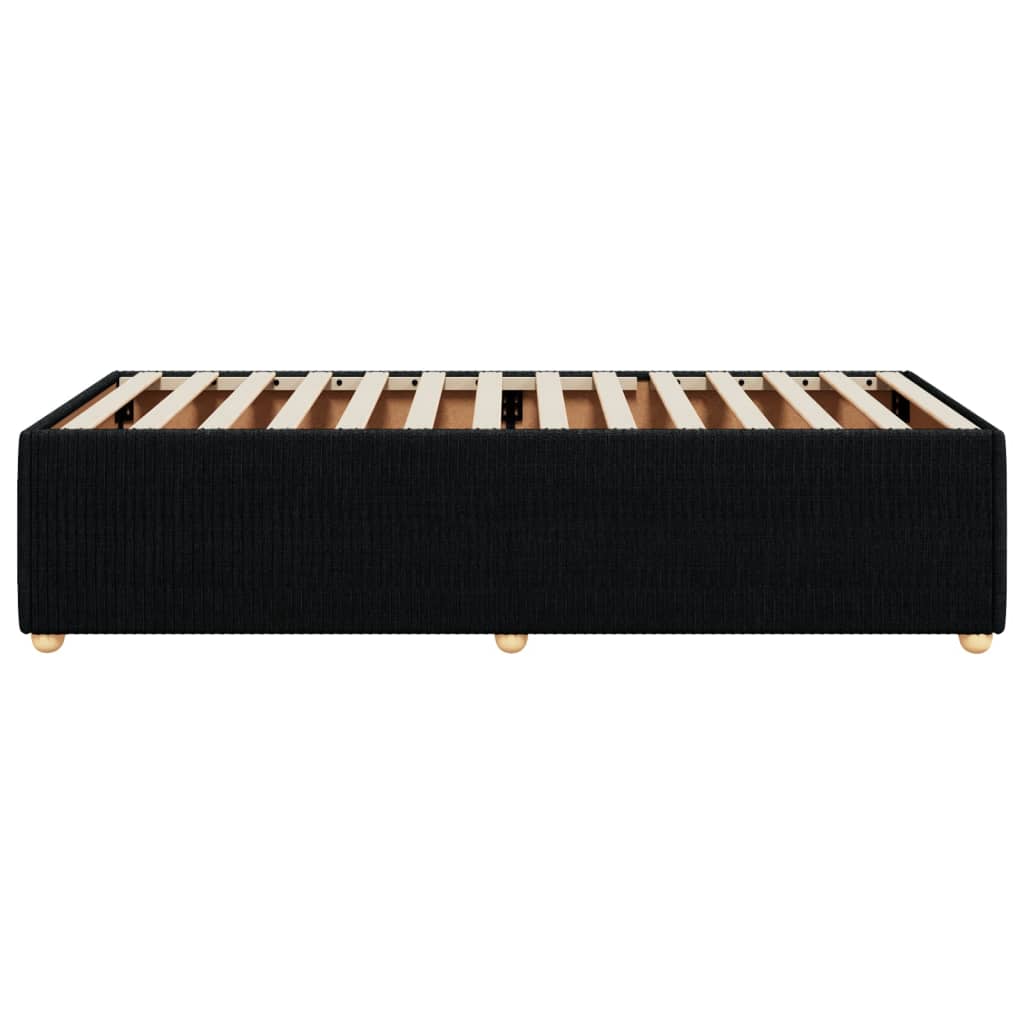 Bedframe zonder matras 80x200 cm stof zwart is nu te koop bij PeponiXL, paradijselijk wonen!