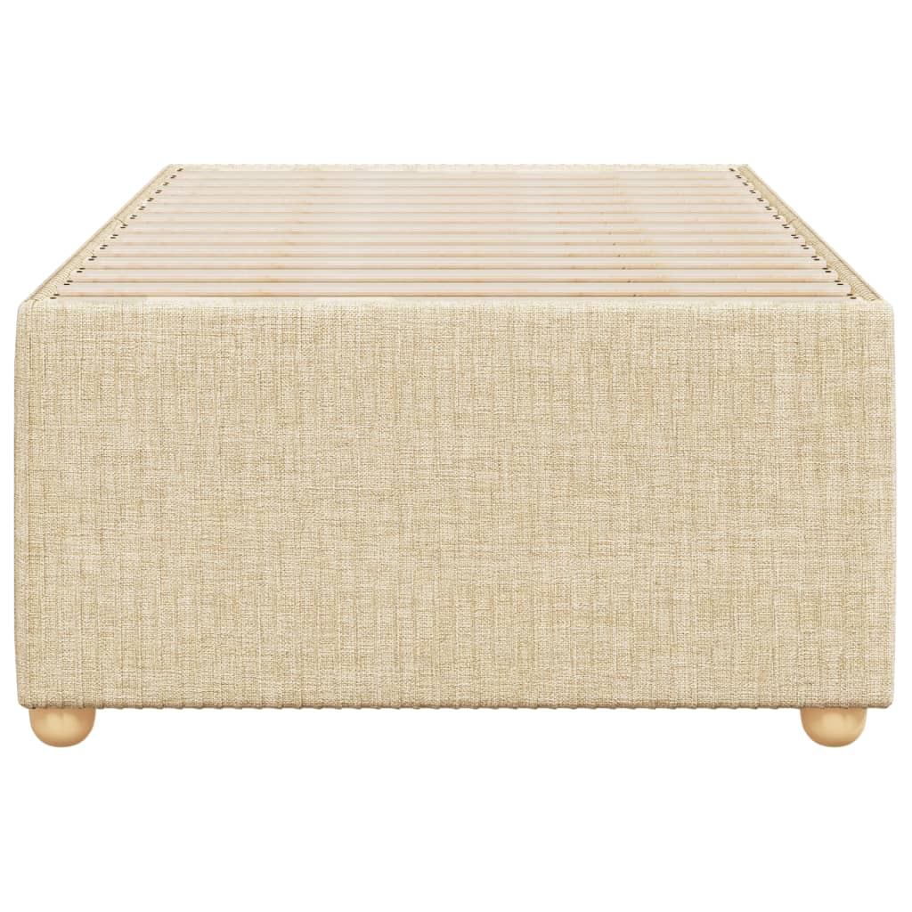 Bedframe zonder matras 80x200 cm stof crèmekleurig is nu te koop bij PeponiXL, paradijselijk wonen!
