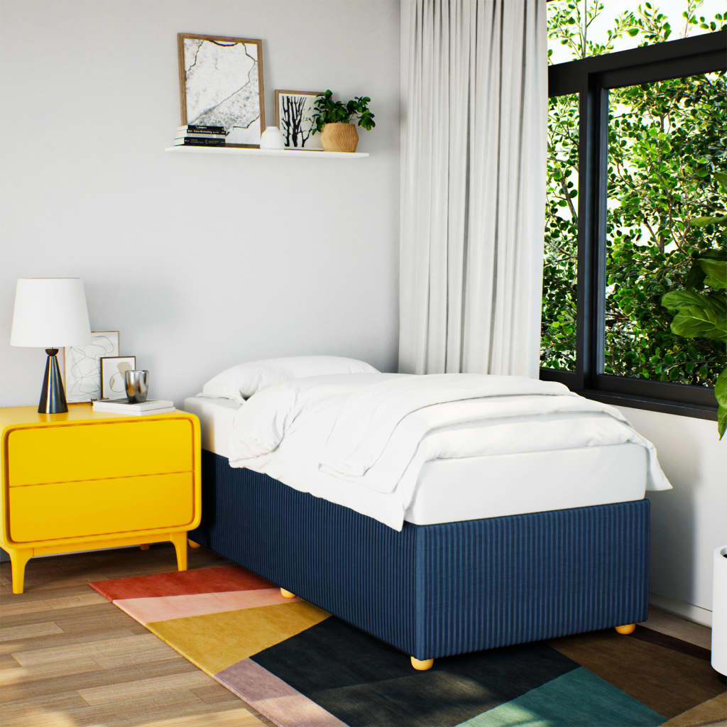 Bedframe zonder matras 80x200 cm stof blauw is nu te koop bij PeponiXL, paradijselijk wonen!