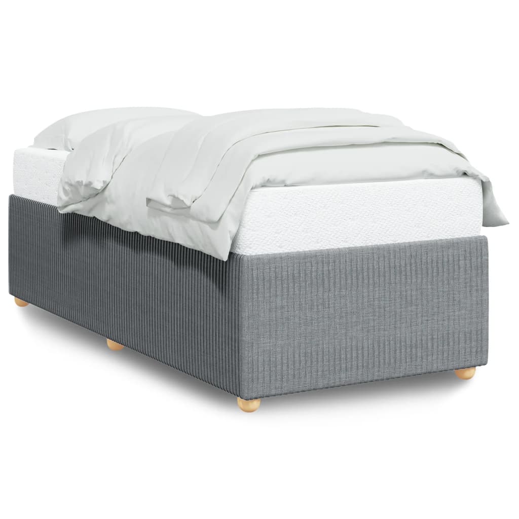 Bedframe zonder matras 90x190 cm stof lichtgrijs is nu te koop bij PeponiXL, paradijselijk wonen!