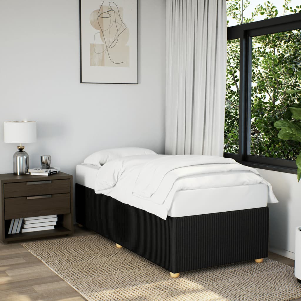 Bedframe zonder matras 90x190 cm stof zwart is nu te koop bij PeponiXL, paradijselijk wonen!