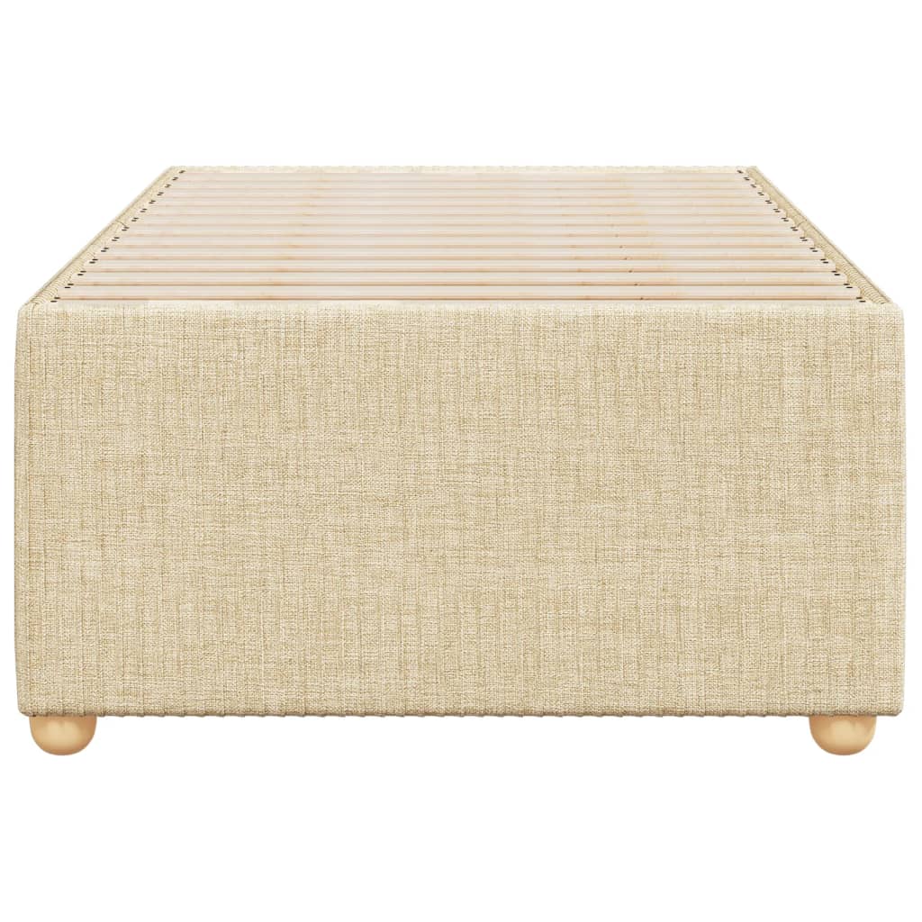 Bedframe zonder matras 90x190 cm stof crèmekleurig is nu te koop bij PeponiXL, paradijselijk wonen!