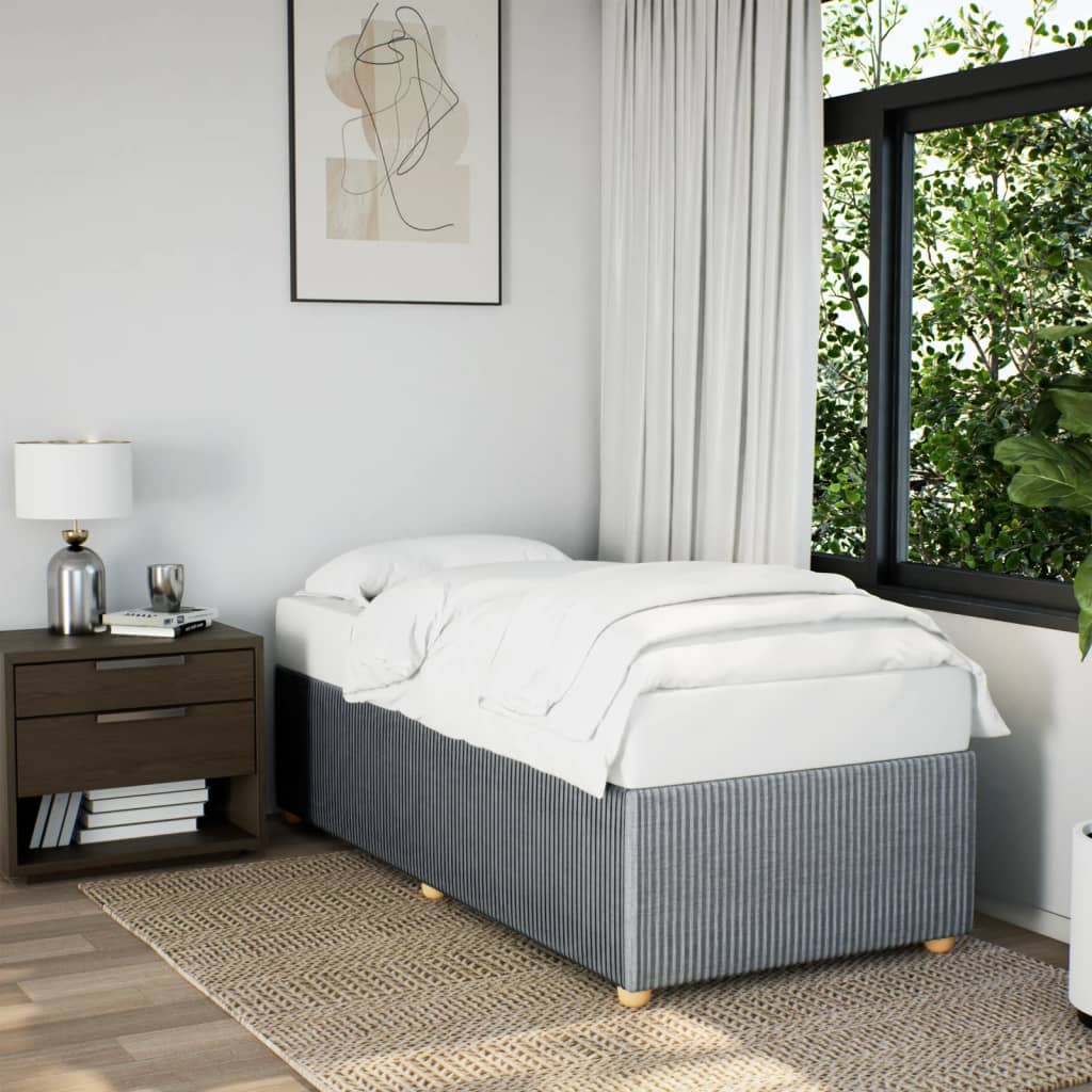 Bedframe zonder matras 90x200 cm stof lichtgrijs is nu te koop bij PeponiXL, paradijselijk wonen!