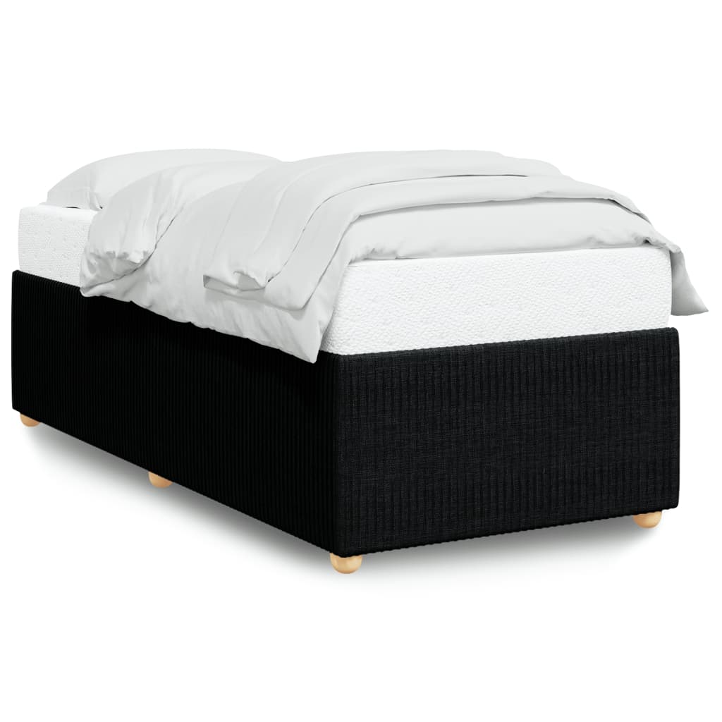 Bedframe zonder matras 90x200 cm stof zwart is nu te koop bij PeponiXL, paradijselijk wonen!