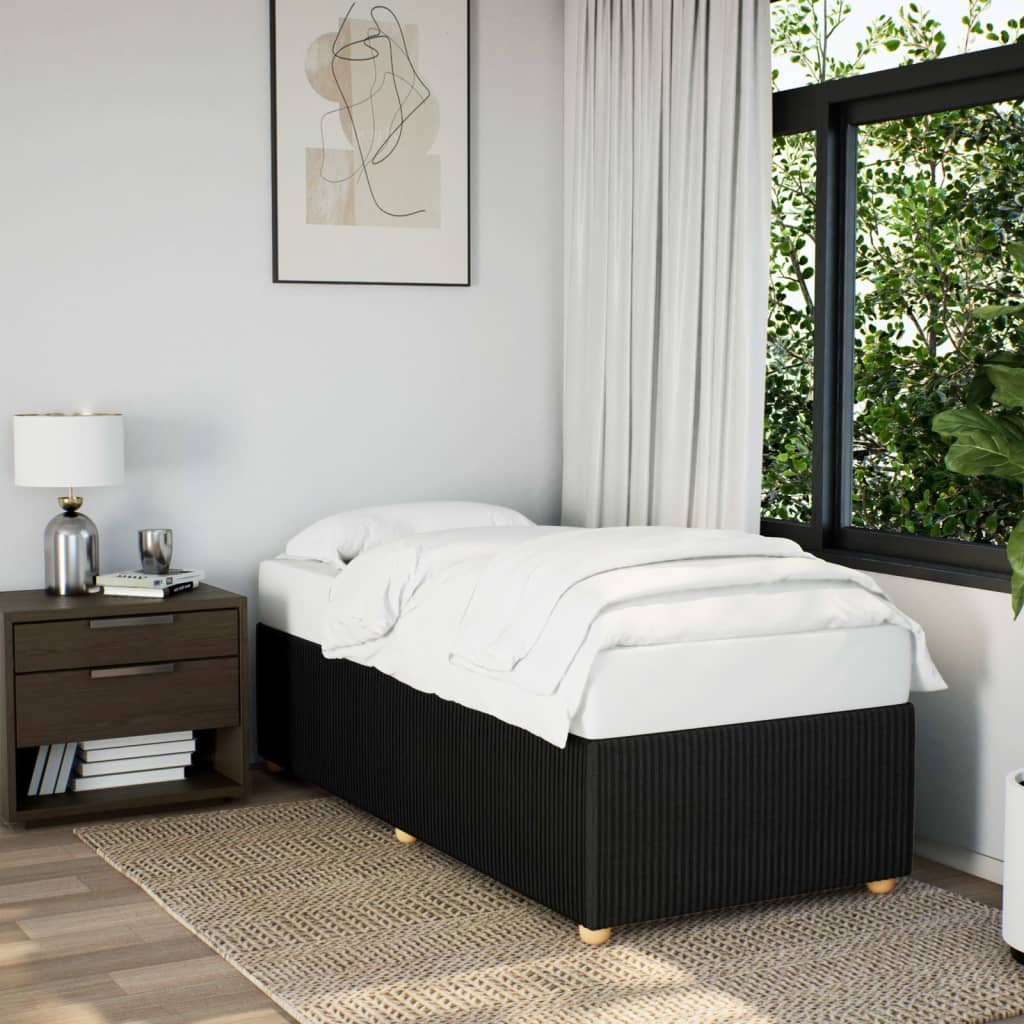 Bedframe zonder matras 90x200 cm stof zwart is nu te koop bij PeponiXL, paradijselijk wonen!