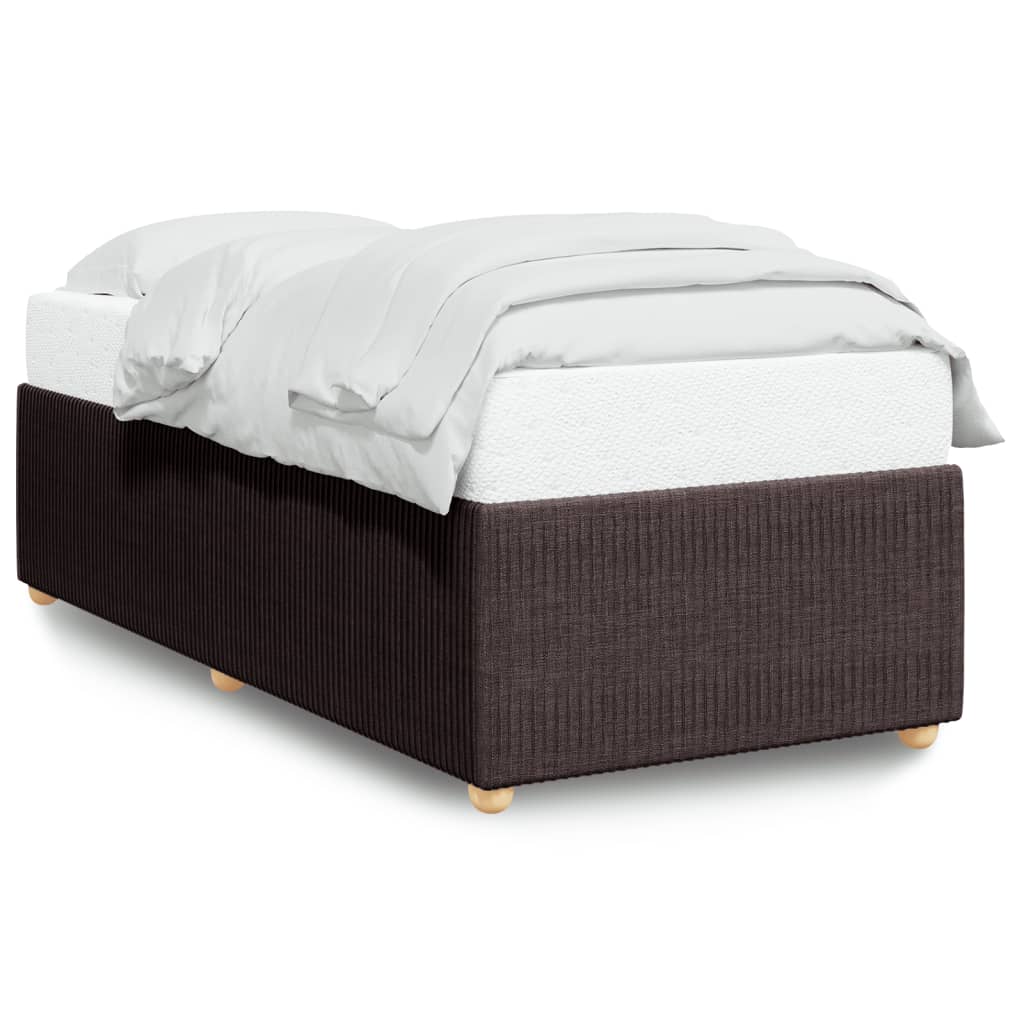 Bedframe zonder matras 90x200 cm stof donkerbruin is nu te koop bij PeponiXL, paradijselijk wonen!