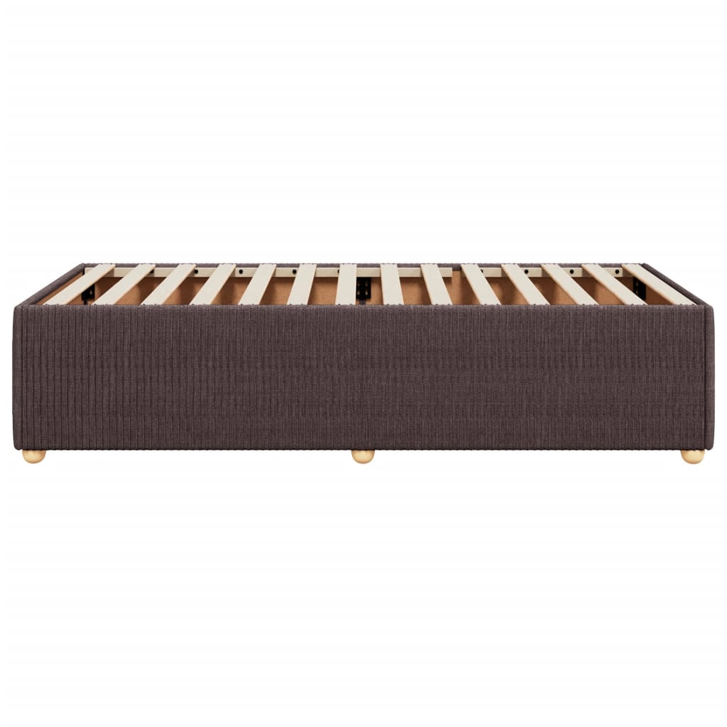 Bedframe zonder matras 90x200 cm stof donkerbruin is nu te koop bij PeponiXL, paradijselijk wonen!