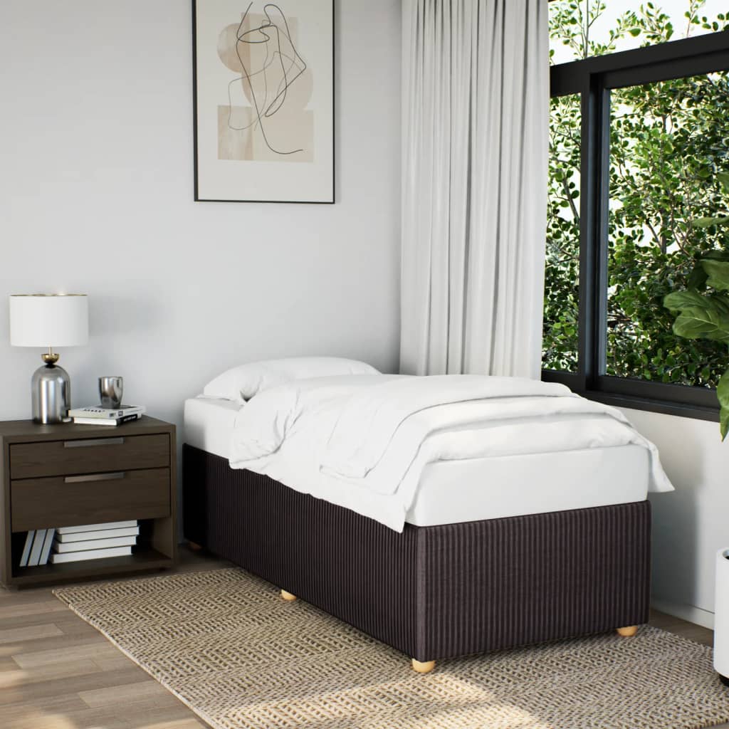 Bedframe zonder matras 90x200 cm stof donkerbruin is nu te koop bij PeponiXL, paradijselijk wonen!