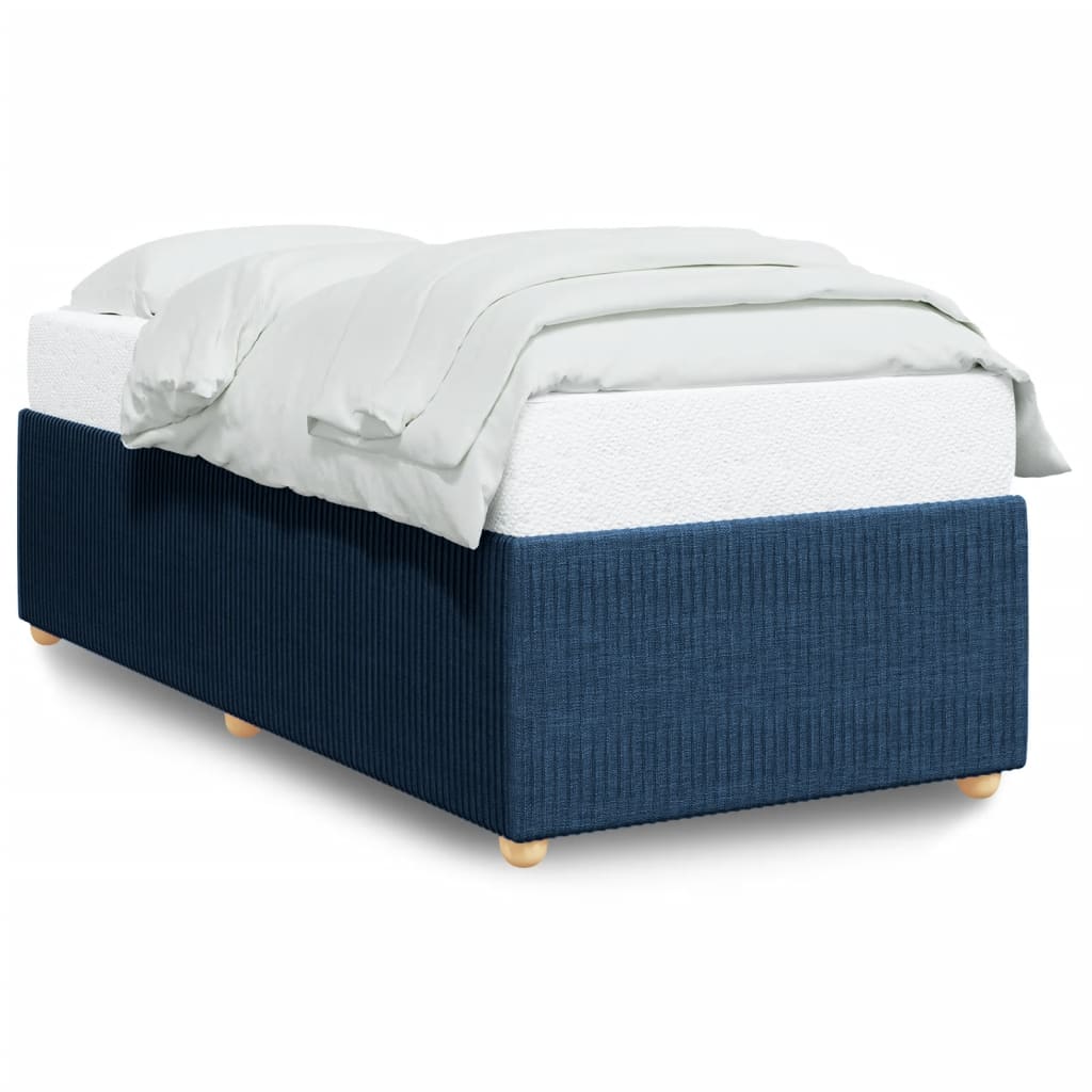 Bedframe zonder matras 90x200 cm stof blauw is nu te koop bij PeponiXL, paradijselijk wonen!