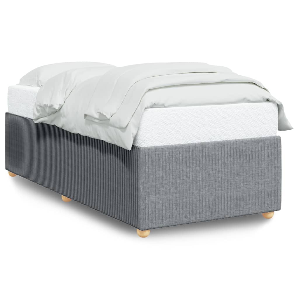 Bedframe zonder matras 100x200 cm stof lichtgrijs is nu te koop bij PeponiXL, paradijselijk wonen!
