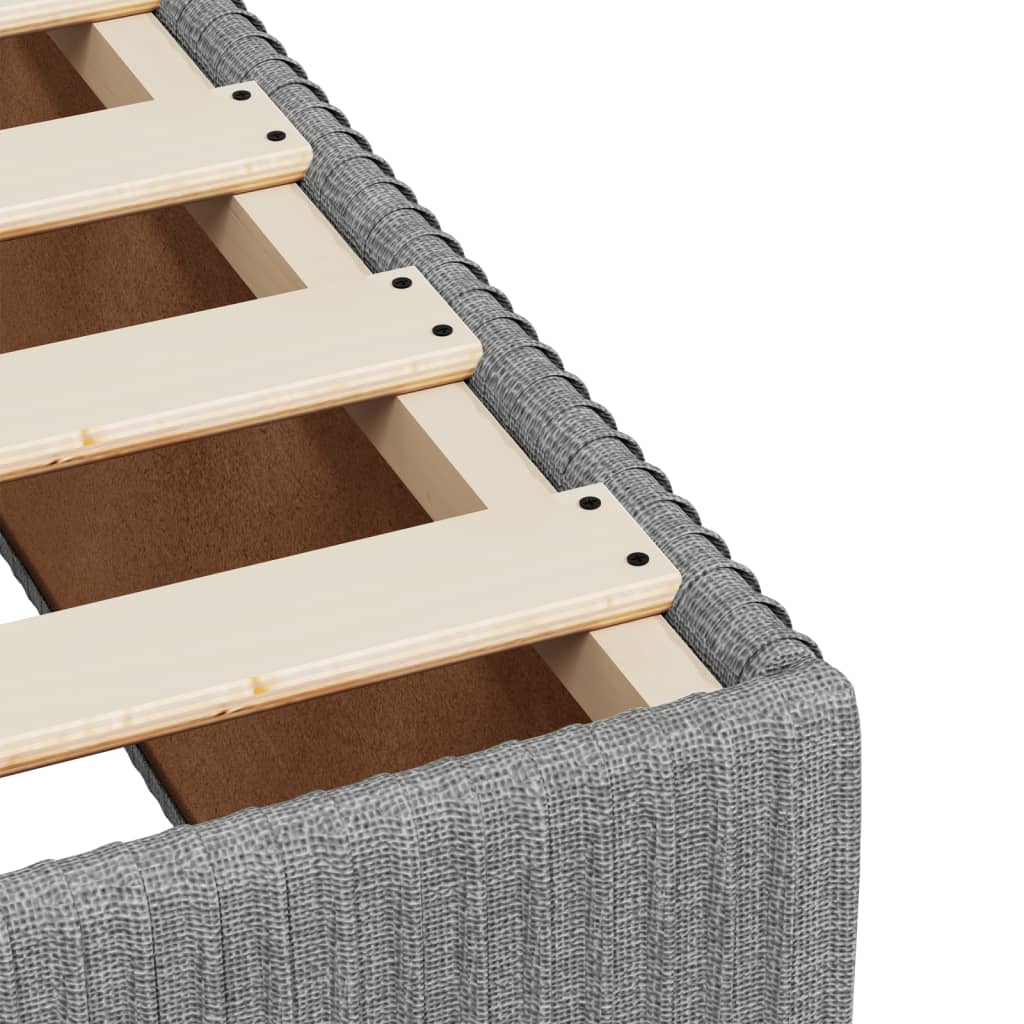 Bedframe zonder matras 100x200 cm stof lichtgrijs is nu te koop bij PeponiXL, paradijselijk wonen!
