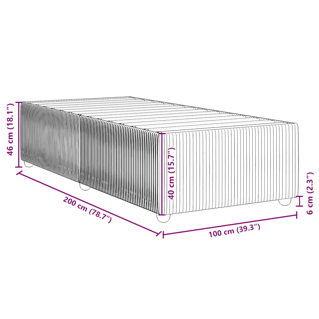 Bedframe zonder matras 100x200 cm stof taupe is nu te koop bij PeponiXL, paradijselijk wonen!