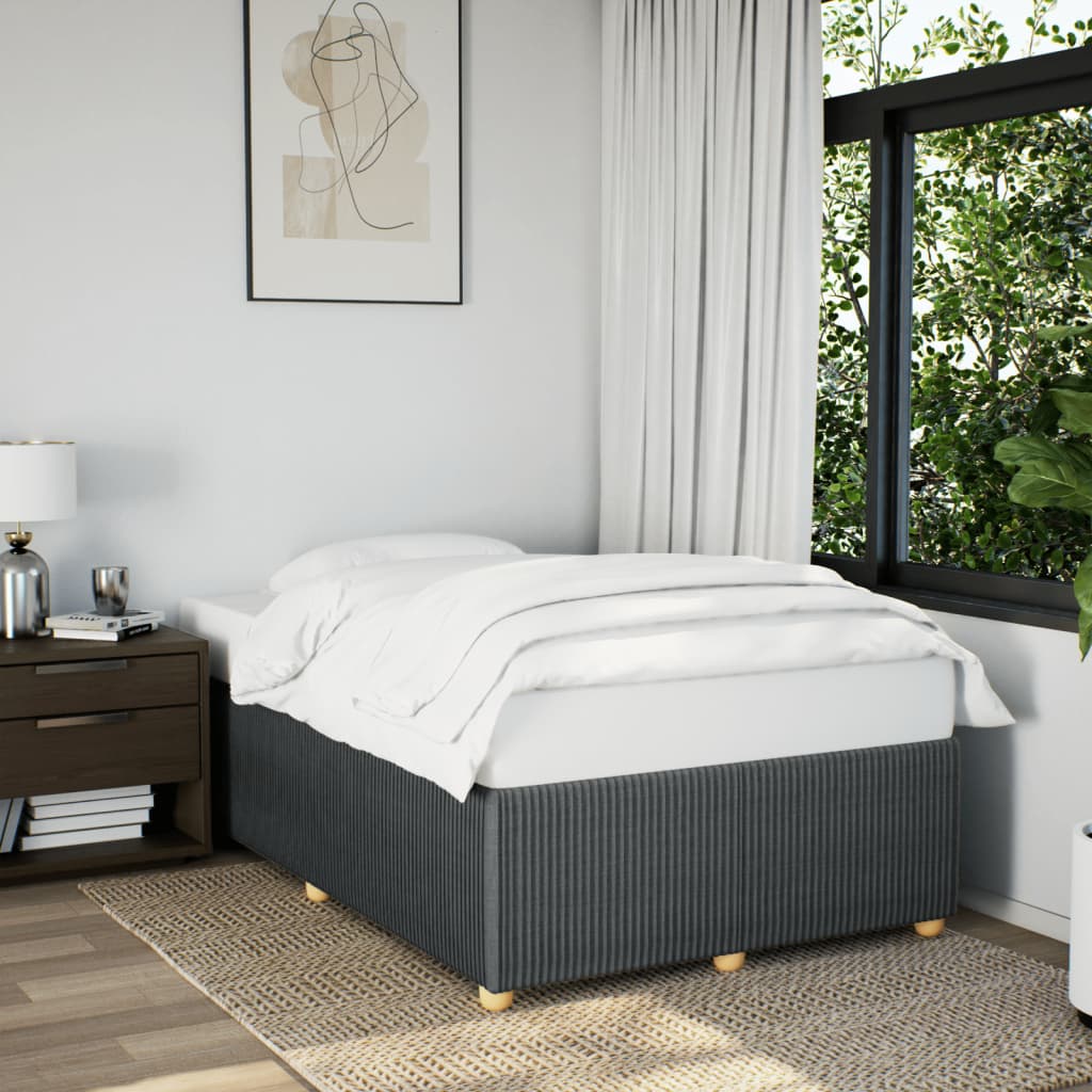 Bedframe zonder matras 120x190 cm stof donkergrijs is nu te koop bij PeponiXL, paradijselijk wonen!